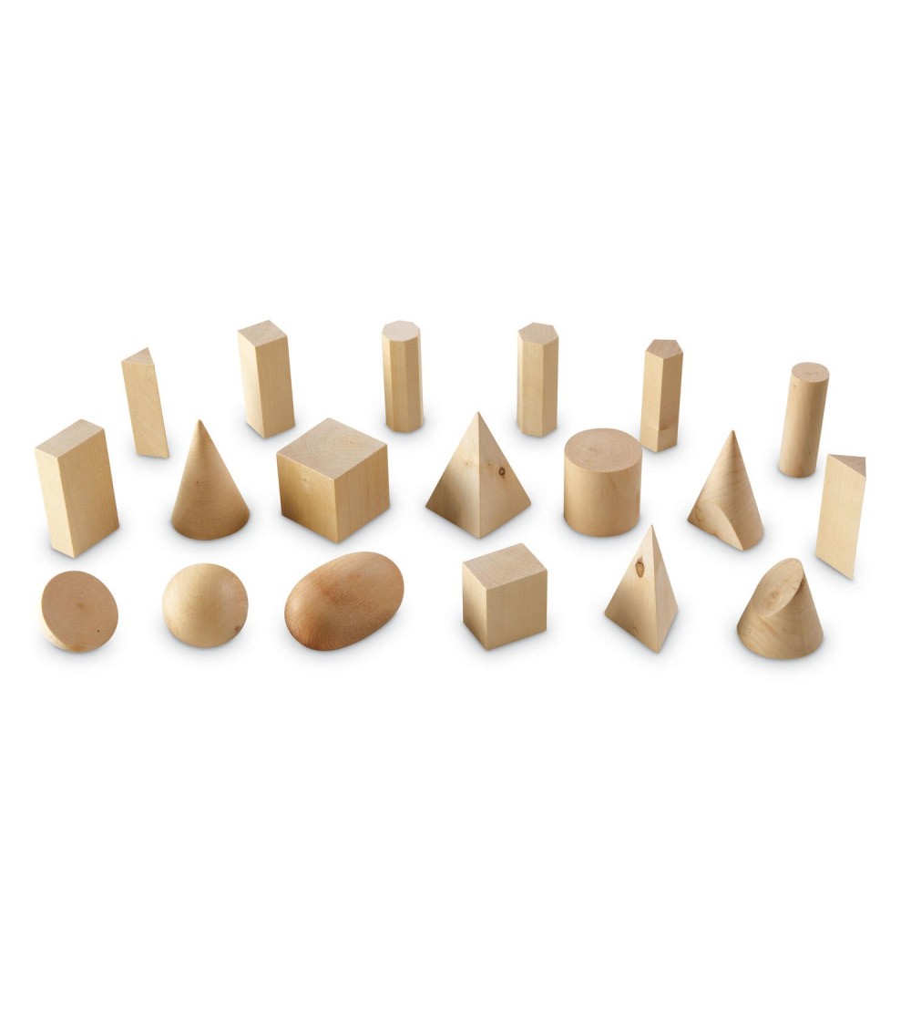 Forme geometrice din lemn (set 19) - Jucării matematică