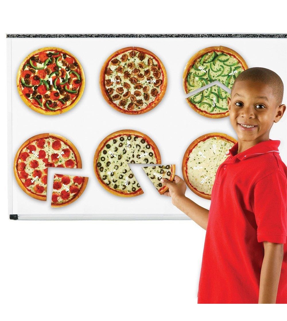 Pizza fractiilor cu magneti - Jucării matematică