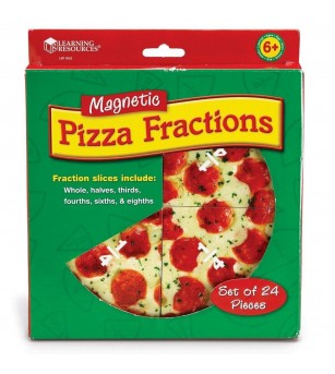 Pizza fractiilor cu magneti - Jucării matematică