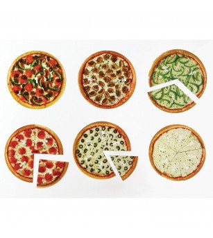 Pizza fractiilor cu magneti - Jucării matematică