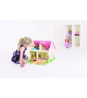 Casuta din lemn pentru papusi - Flowers - Căsuțe de păpuși și accesorii