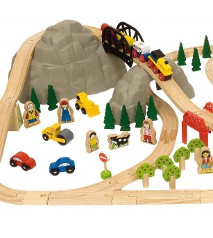 Circuit feroviar (112 piese) - Vehicule de jucărie