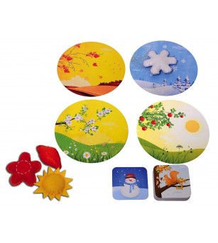 Joc interactiv Chalk and Chuckles - Descopera anotimpurile - Jocuri de observație și atenție