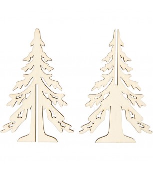 Bradut din lemn 3D, 20 cm - Art and crafts