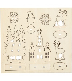 Kit asamblare peisaj Craciun - Biserica - Art and crafts