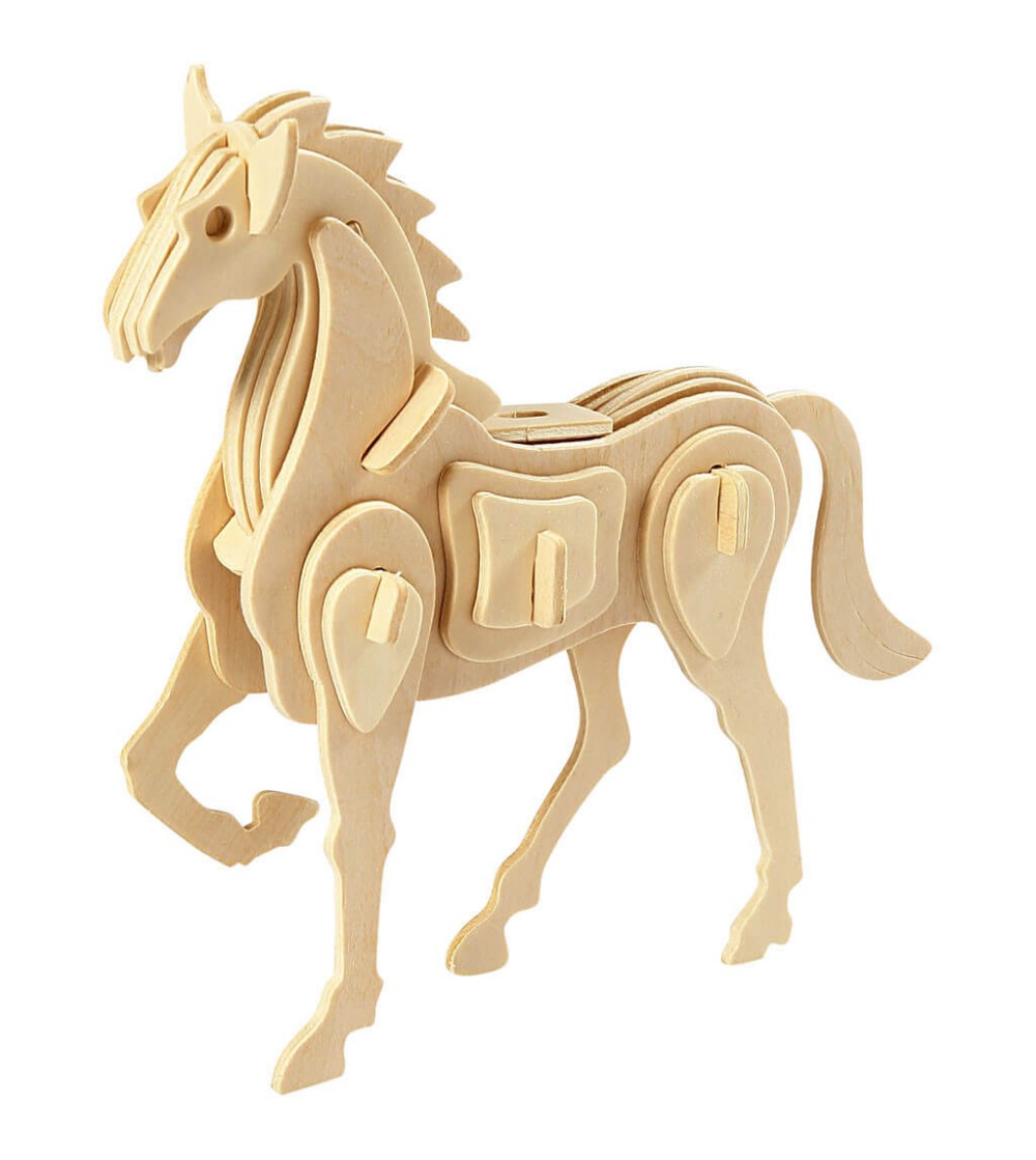 Kit 3D din placaj de lemn - Cal - Art and crafts