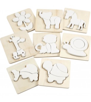 Puzzle nevopsit, din lemn - Art and crafts