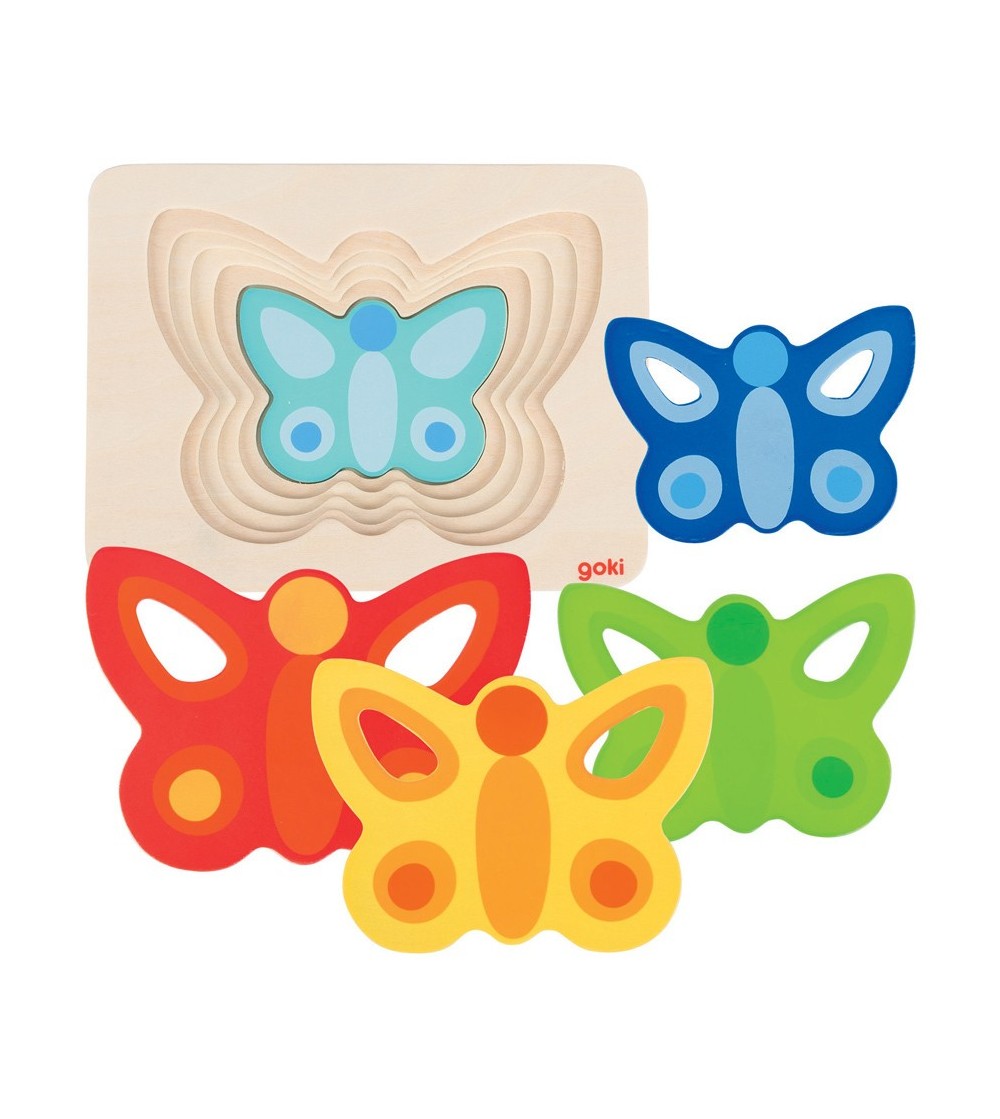 Puzzle straturi Goki Fluturasi colorati - Puzzle-uri