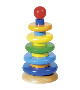 Piramida de stivuit Intelligence - Jucării de lemn si Montessori