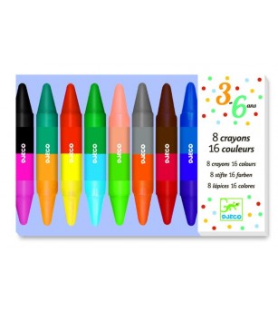 Creioane de colorat duble Djeco - Desen și pictură