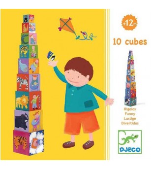 Turn de construit Djeco Scara - Jucării de lemn si Montessori