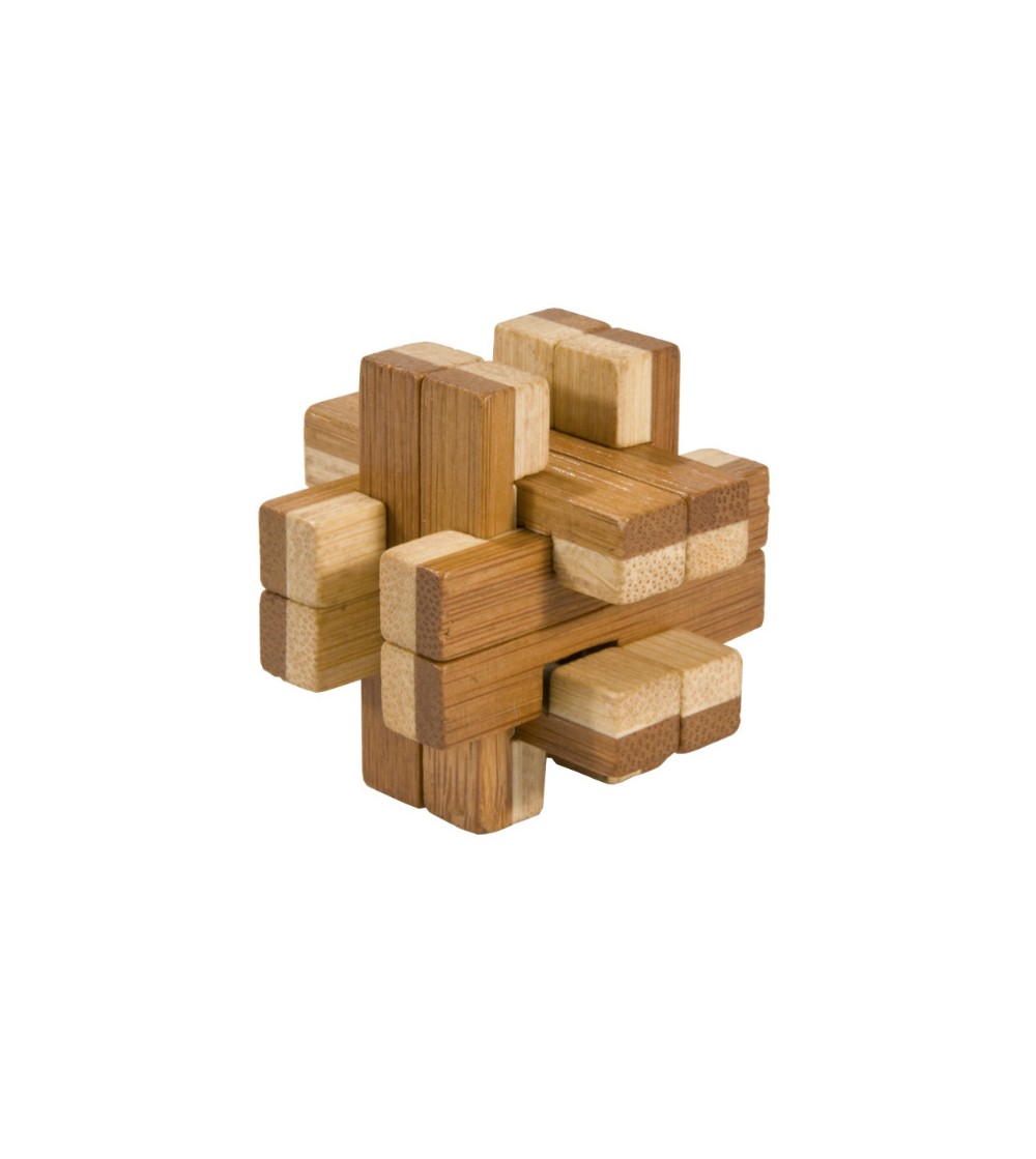 Joc logic IQ din lemn bambus in cutie metalica-8 - Jocuri logică