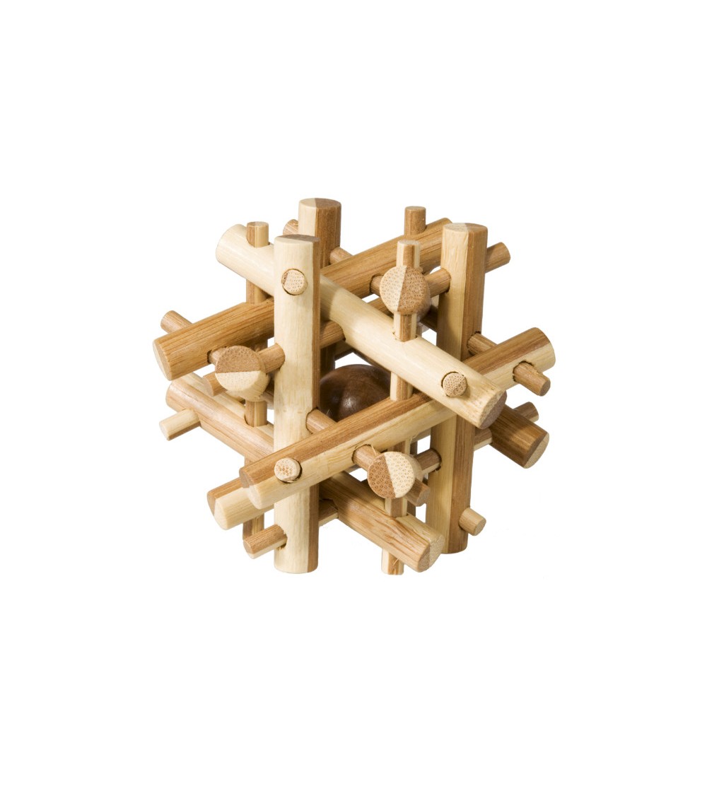Joc logic IQ din lemn bambus Magic sticks - Jocuri logică