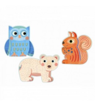 Set Puzzle-uri evolutive Djeco animale - Puzzle-uri