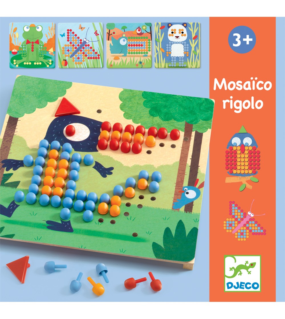 Mosaic rigolo Djeco - Jucării creativ-educative