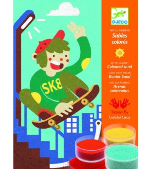 Atelier creativ cu nisip, Sporturi cu placa - Seturi cu nisip colorat și sclipici