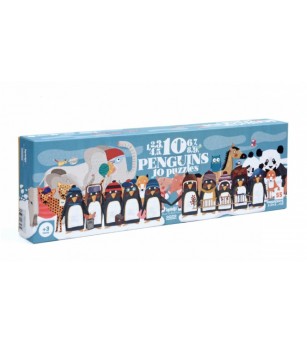 Puzzle progresiv 1,2,3..10 pinguini Londji - Puzzle-uri