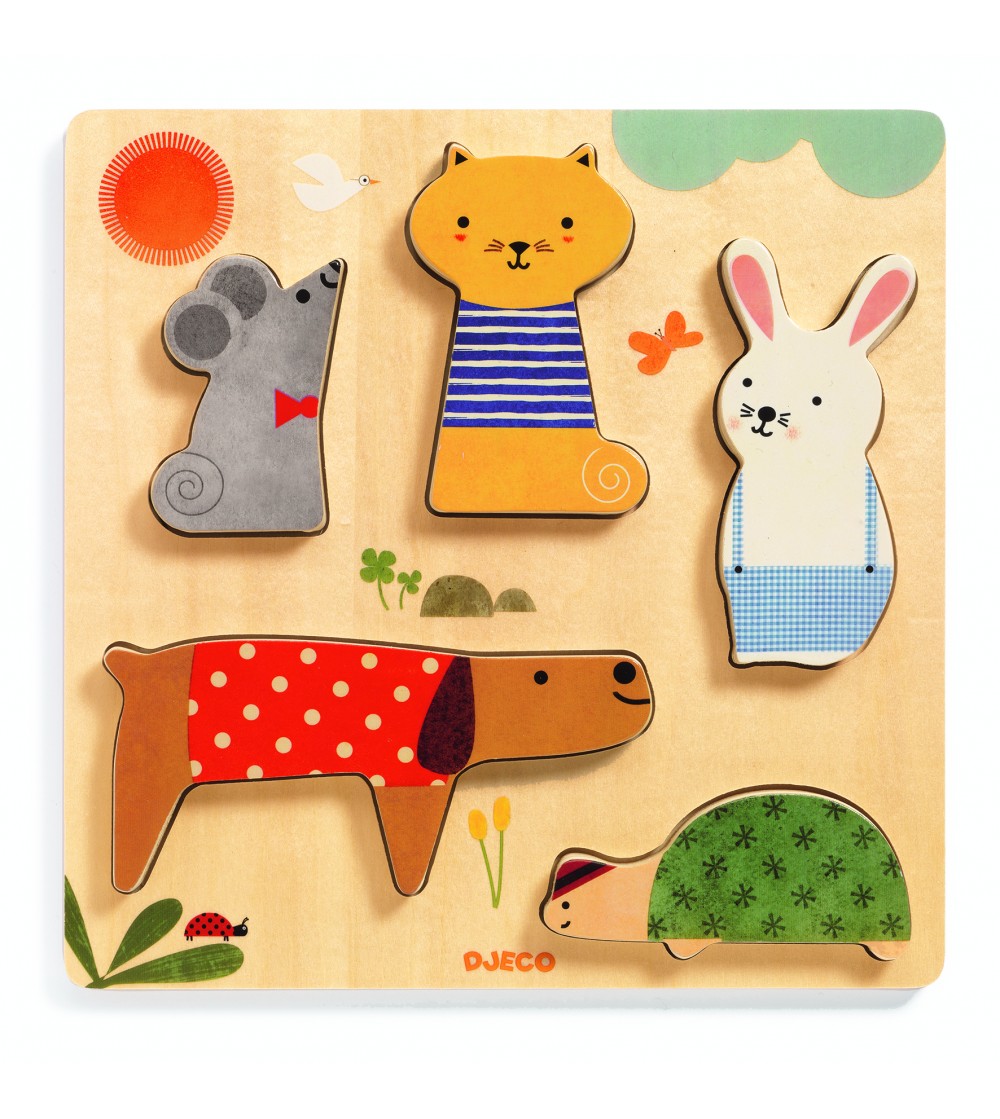 Puzzle lemn animale de companie - Puzzle-uri