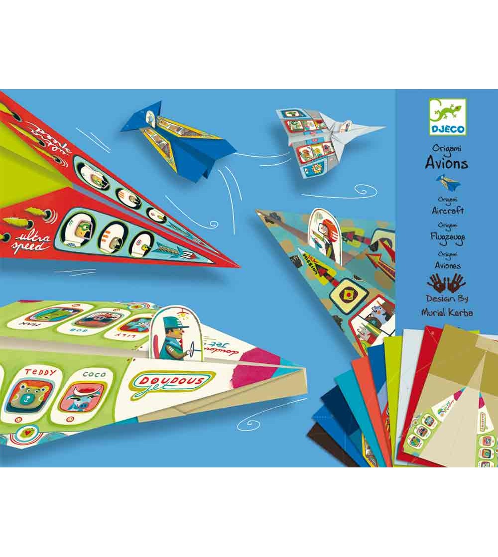 Avioane din hartie Djeco - Seturi cu hârtie și quilling