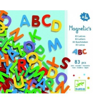 83 Litere magnetice pentru copii- Djeco - Jucării limbaj