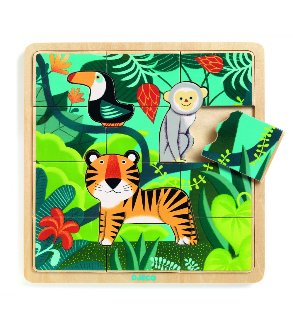 Puzzle lemn Jungla Djeco - Puzzle-uri