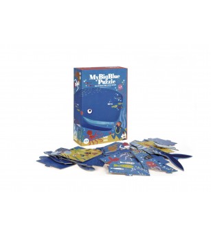 Puzzle Londji, Balena albastra in ocean - Puzzle-uri