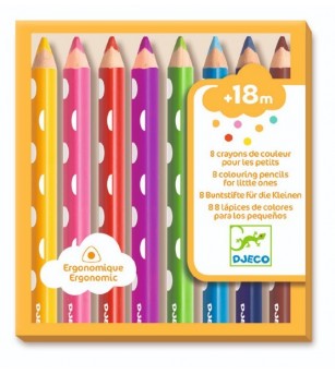 Creioane colorate pentru bebe, Djeco - Desen și pictură