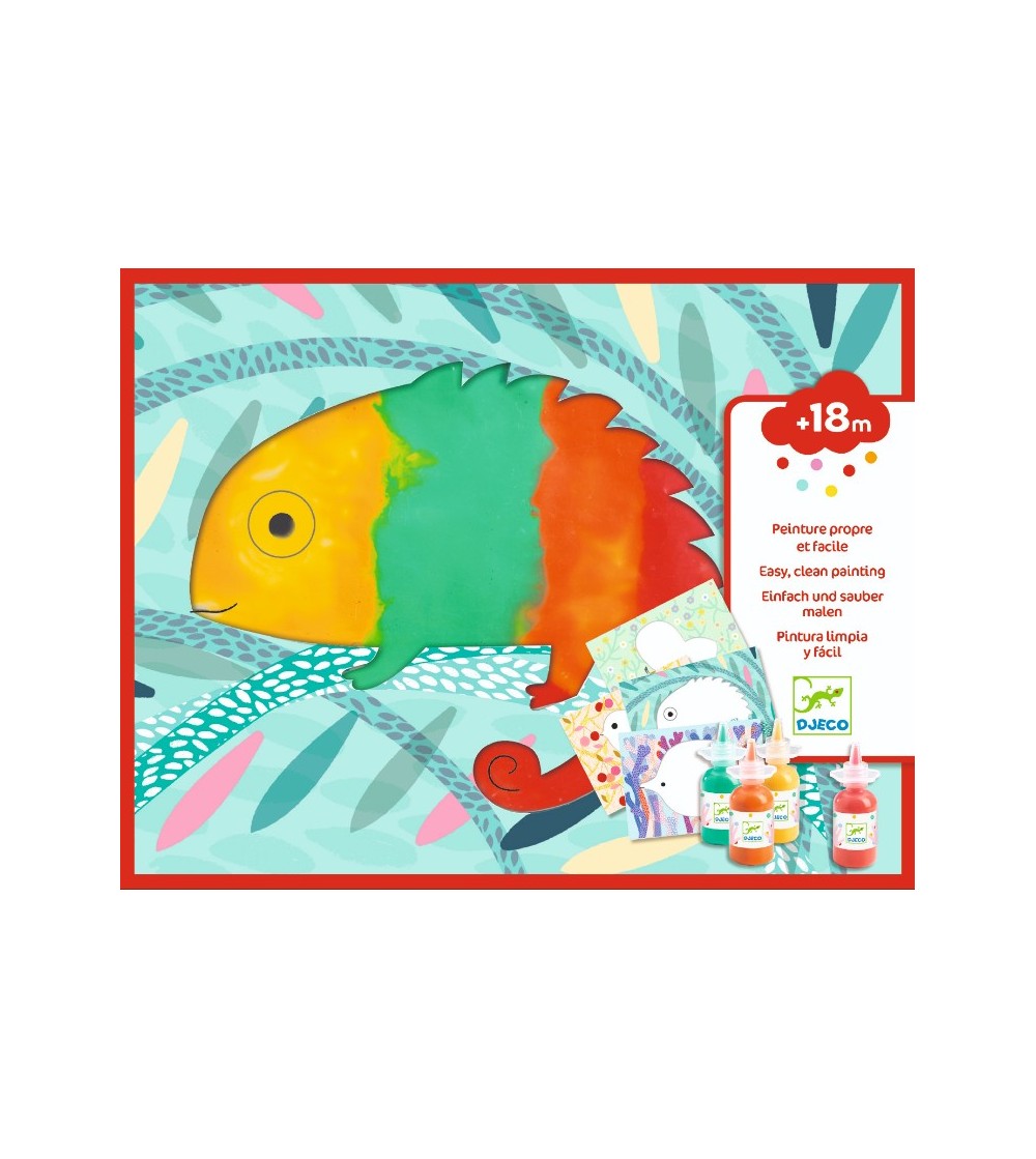 Set creativ Djeco, Bebe apasa si picteaza - Seturi creative copii mici