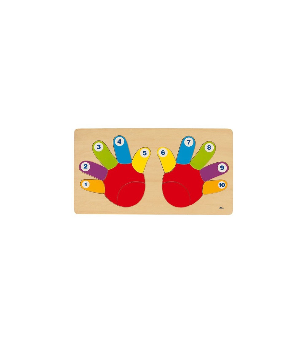 Puzzle lemn Goki Manutele - Jucării de lemn si Montessori