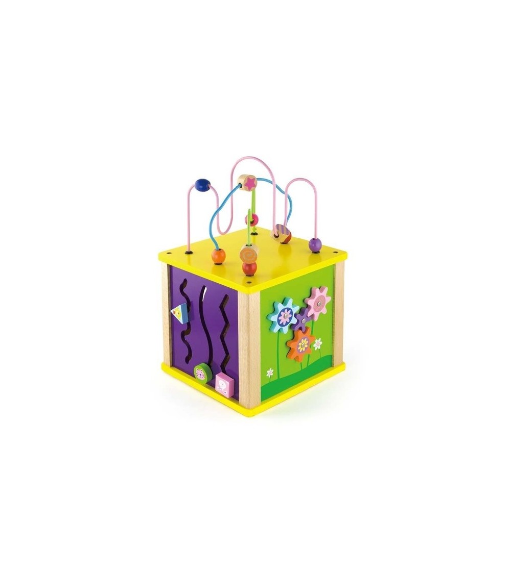 Cub educativ 5 in 1 de marime medie - Jucării de lemn si Montessori