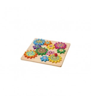 Puzzle cu roti dintate - Jucării de lemn si Montessori
