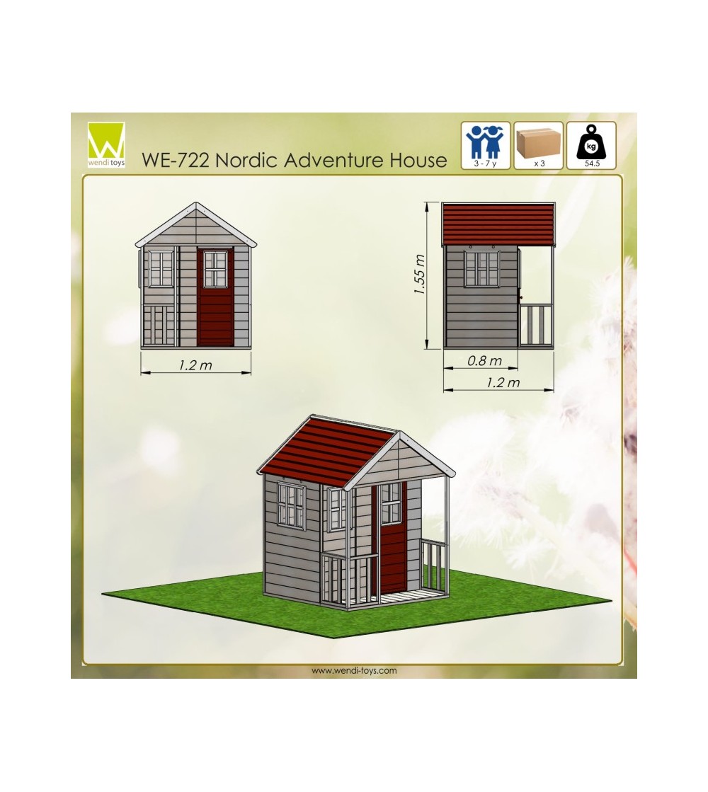 Casuta de gradina Nordic Adventure House (M6) - Căsuță de grădină