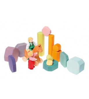 Blocuri creative pentru construit - Jucării de lemn si Montessori
