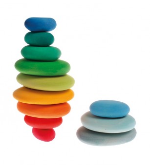 Forme in echilibru, oval, nuante de ablastru - Jucării de lemn si Montessori