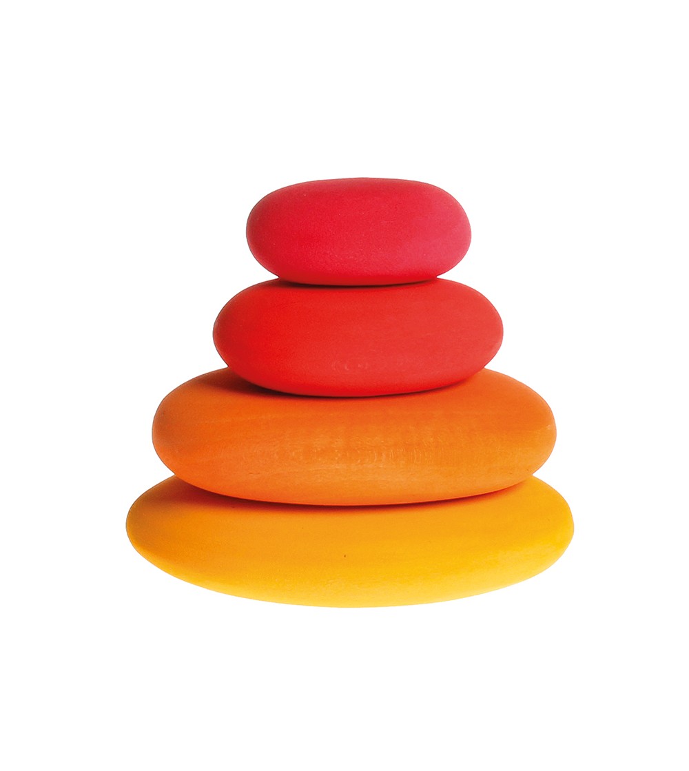 Forme in echilibru, oval, nuante de rosu - Jucării de lemn si Montessori