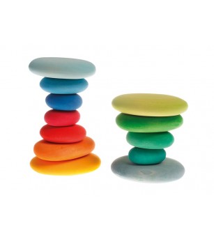 Forme in echilibru, oval, nuante de rosu - Jucării de lemn si Montessori