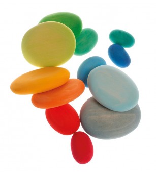 Forme in echilibru, oval, nuante de rosu - Jucării de lemn si Montessori