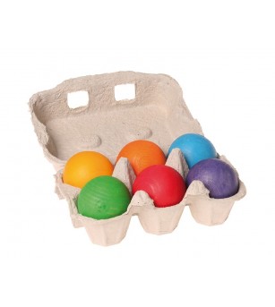 Set de 6 bile mari - Jucării de lemn si Montessori