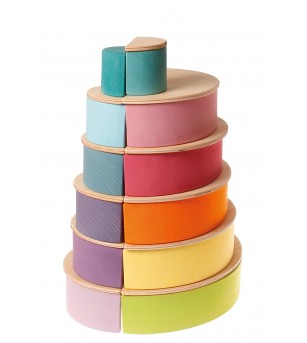 Set Pastel, 12 piese - Jucării de lemn si Montessori