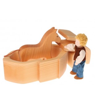 Casuta papusilor, natur - Jucării de lemn si Montessori