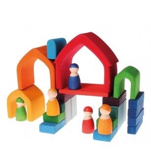 Casuta curcubeu - Jucării de lemn si Montessori