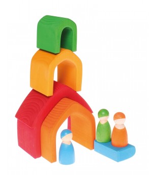 Casuta curcubeu - Jucării de lemn si Montessori