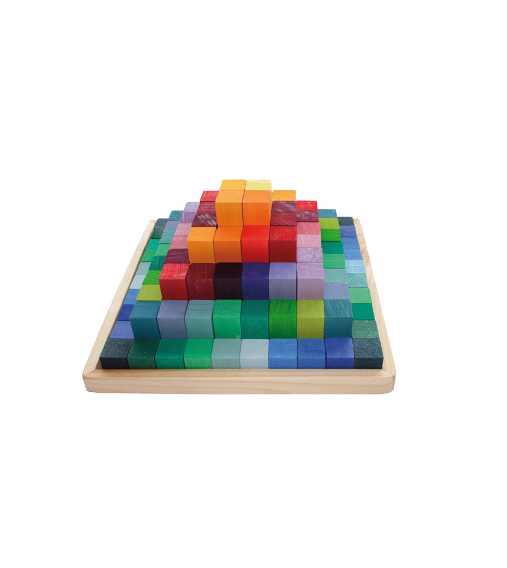 Joc piramida, 100 piese - Jucării de lemn si Montessori