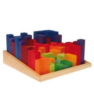 Joc de construit si numarat - Jucării de lemn si Montessori