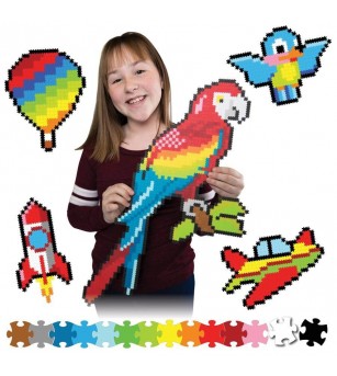 Set micro-puzzle Jixelz Fat Brain Toys 1500 piese - Up in the Air - Puzzle-uri
