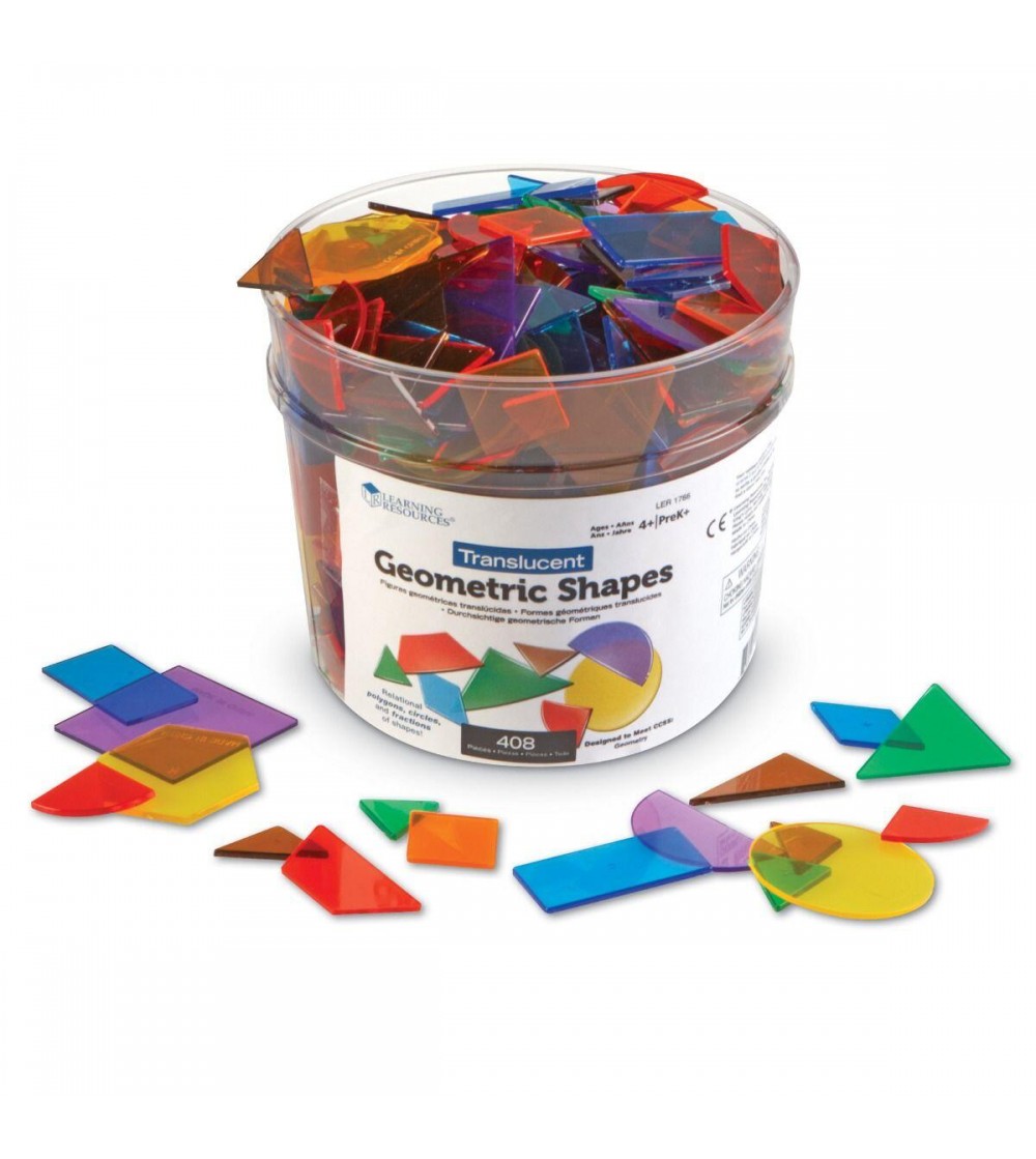 Forme geometrice transparente (408 piese) - Jucării matematică