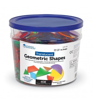 Forme geometrice transparente (408 piese) - Jucării matematică