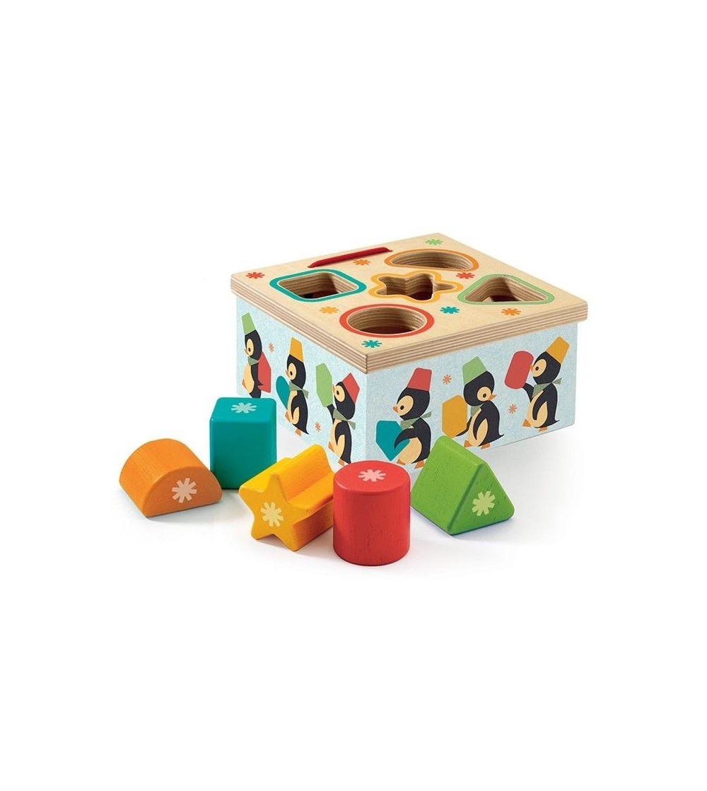 Geopingy Cutia formelor Djeco - Jucării de lemn si Montessori