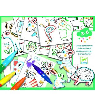 Atelier creativ Djeco, Animale - Seturi de pictura și desenat