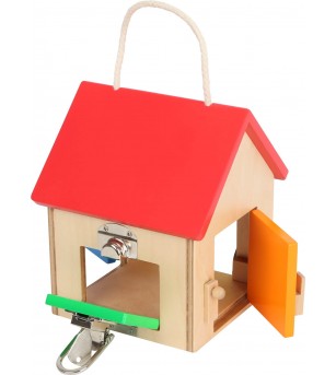 Casa mica din lemn cu incuietori, Legler Small Foot - Jucării de lemn si Montessori